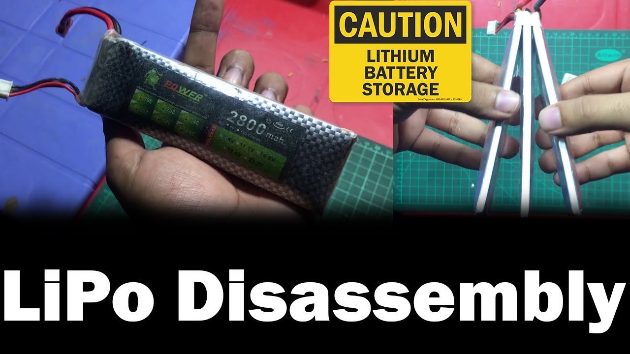 How to Disassemble your Li Po Batteries Safely - YouTube