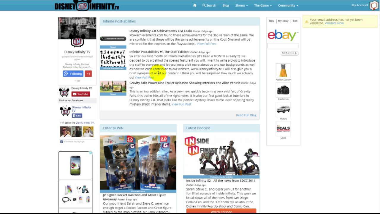 Tutorial: Creating a Disney Infinity TV website account