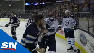 Nick Foligno Hits Mark Scheifele, Dmitry Kulikov Jumps In And Gets Jerseyed