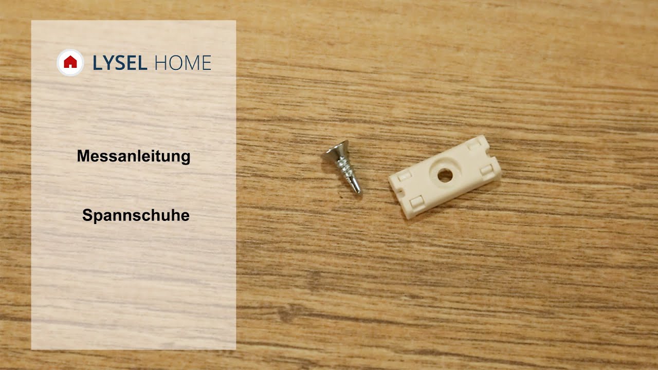 LYSEL Home Plissee Messanleitung für Glasleistenmontage mit Spannschuhen