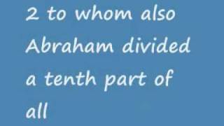 Hebrews 7 - Read by Sam Stinson