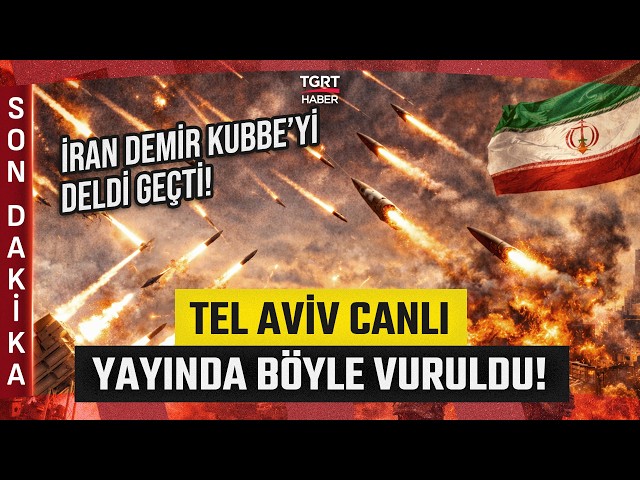 #SONDAKİKA | İran Tel Aviv'i Canlı Yayında Böyle Vurdu: Füzeler Demir Kubbe'yi Deldi Geçti!
