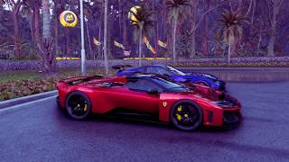 Ferrari F80 and Corvette Zr1 Across the map 4K60FPS