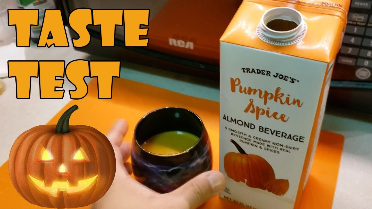 Trader Joe's Pumpkin Spice Almond Milk Taste Test DairyFree & Vegan