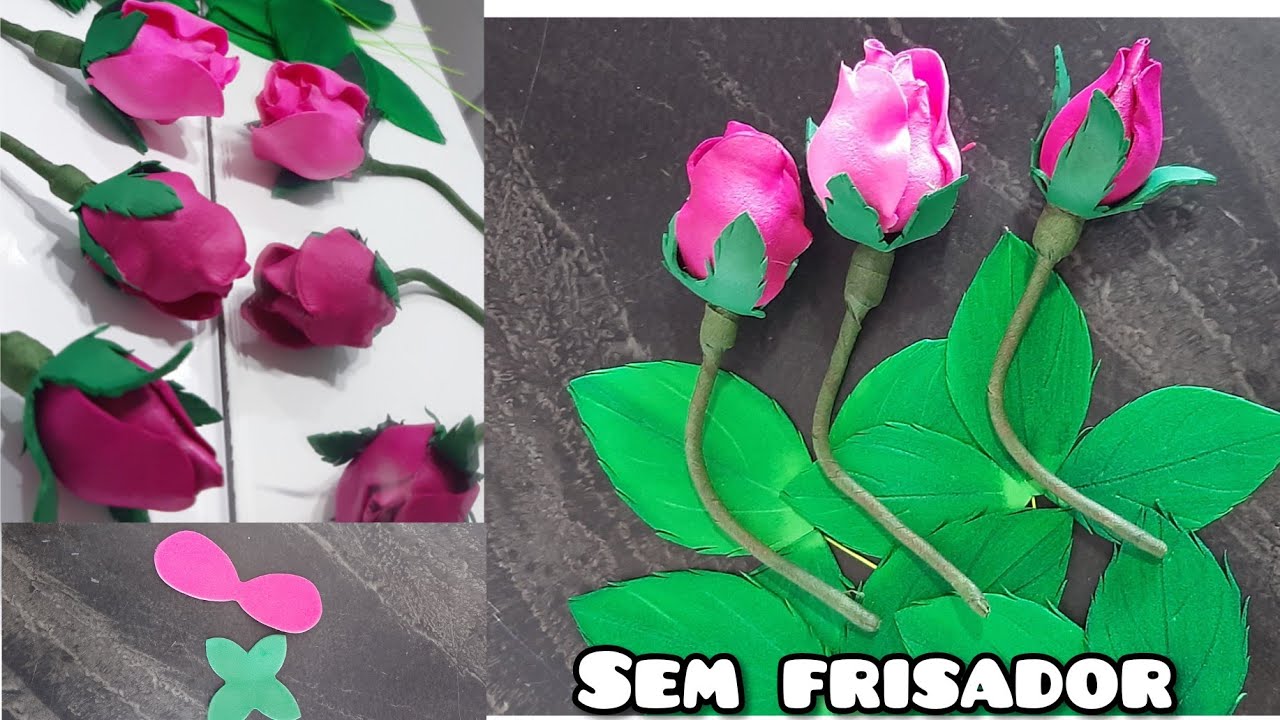 #botõesderosa, #arranjoemeva, COMO FAZER BOTÕES DE ROSA SEM FRISADOR.