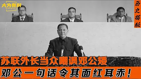 聯合國大會上，蘇聯外長當眾嘲諷鄧公身高，鄧公一句話令其難堪!#歷史揭秘 #歷史 #歷史事件 #歷史講解 #真相 #揭秘 #大為有料 #中國 #鄧小平 - 天天要聞