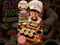 Mini Sushi Rolls 🍣 | Tiny Chef Miniature Cooking | NanoNibble Kitchen #Shorts #viral #cooking