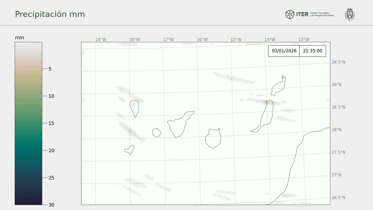 Canary Islands Rain forecast: 20260102