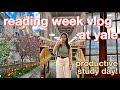 Study vlog reading week at yale university productive  studying for finals