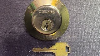 (062) Weiser Deadbolt (Nice bitting) Picked/Gutted