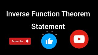 Inverse Function Theorem ✌️ Only Statement 👍#realanalysis #mathematics #drpriyankasinghmaths
