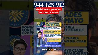 Actividades gratuitas del mes de mayo #coar #perú #educación #examen #admision