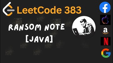 Ransom Note - Leetcode 383 - Hashmaps (Java)