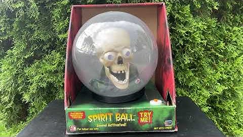 Animated 9” Talking Skull w/ Eyes Spirit Ball (Mini) - Gemmy Halloween 2007