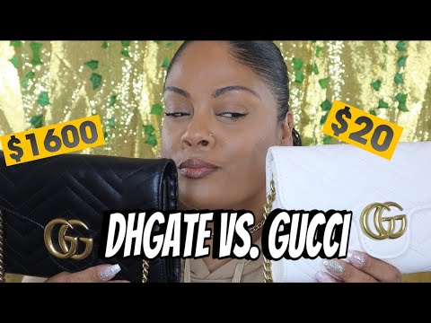 Comparing a real Gucci bag with a DHGate dupe #dhgate #dupes 