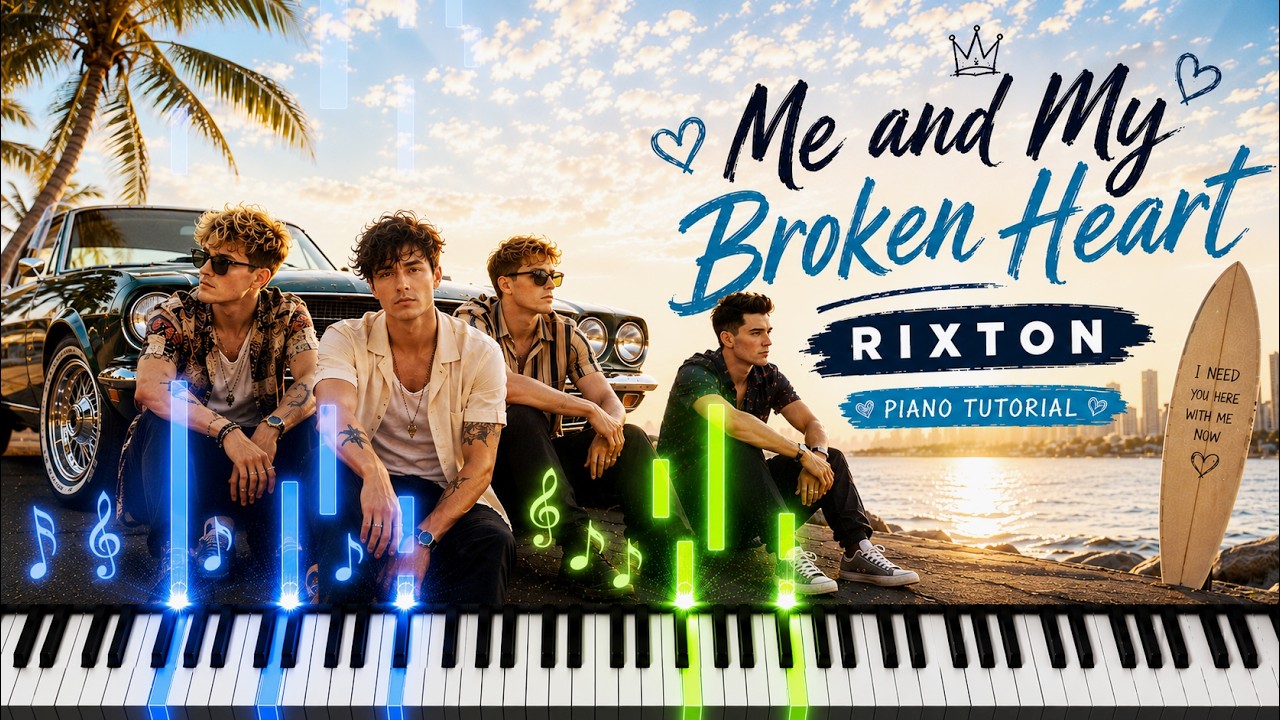 Me and my broken heart piano how to play rixton me and my broken
