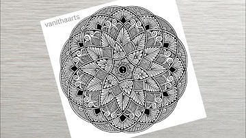How to Draw a Geometric Mandala Art Using Spirograph Method Step-by-Step Tutorial  #vanithaarts