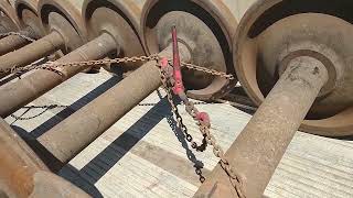 Flatbed Trucking - train axles load securement part 2 of 3