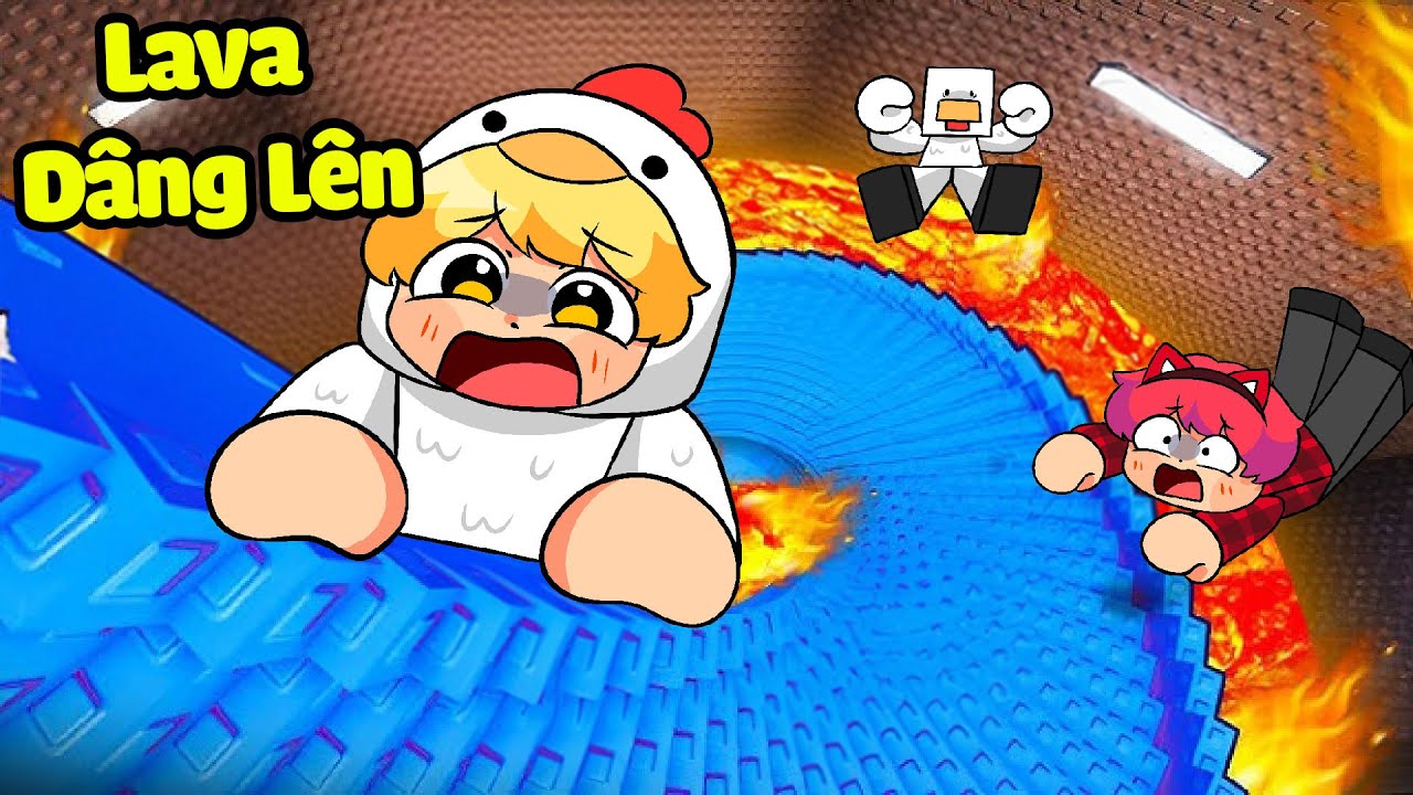 Tô Gà Thử Thách Sống Sót Khi Lava Dâng Lên Trong Roblox