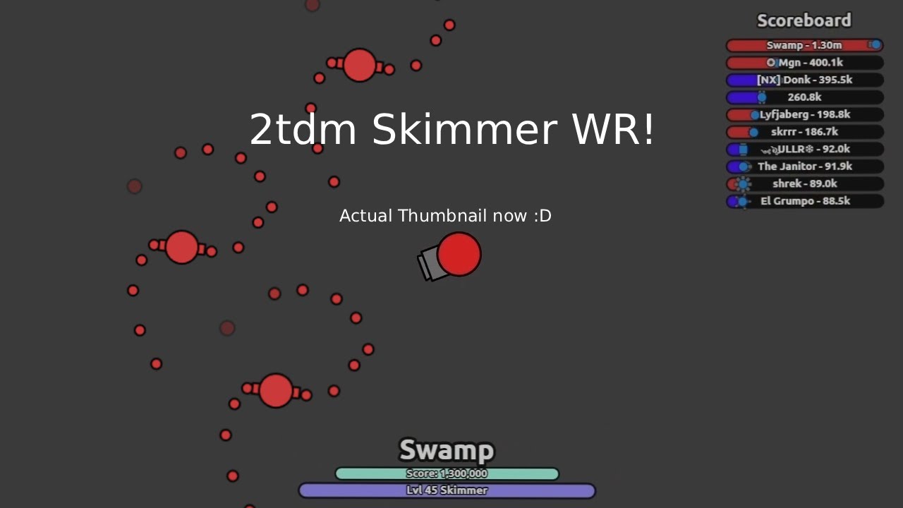 Diep.io 1.3m Skimmer 2tdm World Record