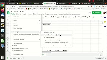 Descargar en tu ordenador la Hoja de cálculo de Google