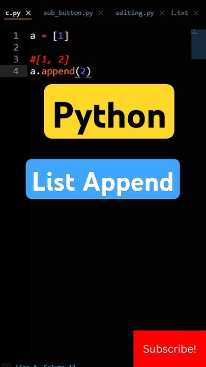 Python List Append #python - YouTube