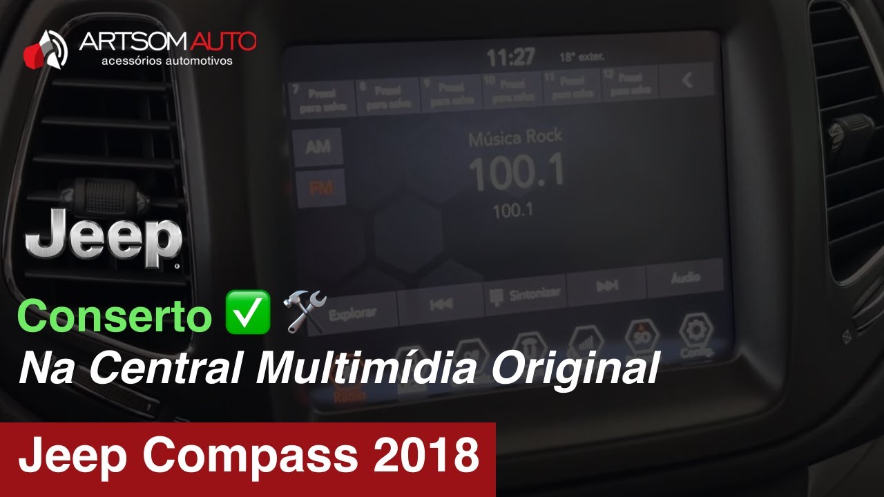 Jeep Compass 2018 - Conserto Central Multimídia original - ArtsomAuto
