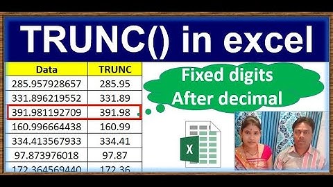 Excel Tips: Fixing Decimal Places using TRUNC Function in Excel