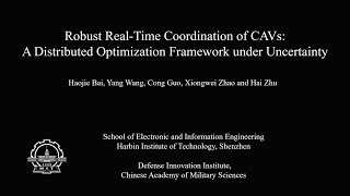 Robust Real Time Coordination of CAVs: A Distributed Optimization Framework under Uncertainty