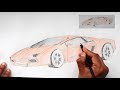 How to Draw a Car | Lamborghini Aventador