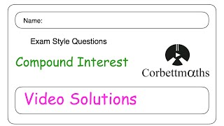 Compound Interest Answers - Corbettmaths Wealth