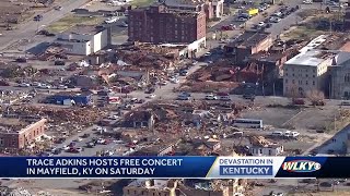 Trace Adkins says free Mayfield concert is a way to give back after devastating tornadoes
