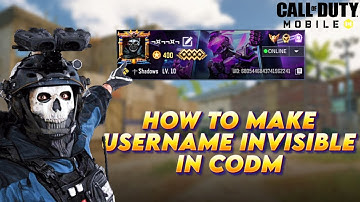 How to Make Username Invisible in CODM (2025) | Step-by-Step Guide