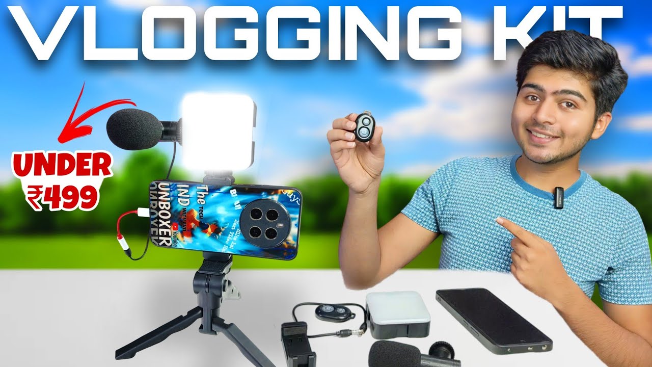 Best Vlogging Kit with Led Light and Shotgun Mic with Tripod Stand ...
