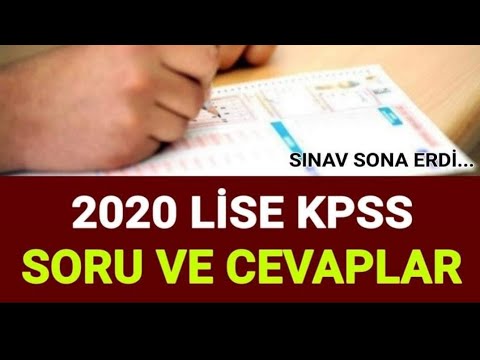 2020 KPSS ORTAÖĞRETİM