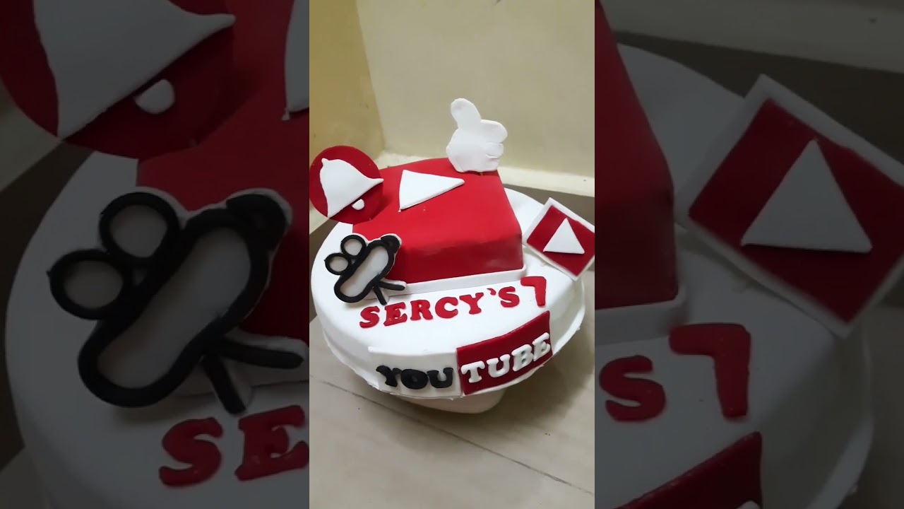 YT Theme Cake on YT| JV Goodies Cakes