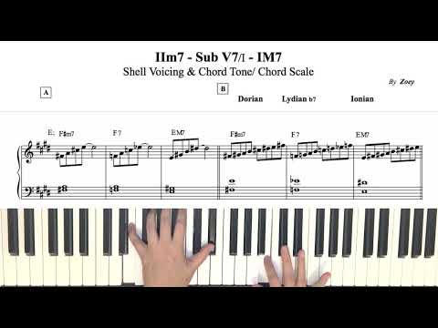 [2-5-1 Sub V7] Shell Voicing + Chord Tone & Chord Scale - Zoey