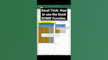 Excel Trick: How to use the Excel SUMIF Function.