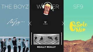 Winner (위너) X SF9 X The Boyz (더보이즈) - Really Really X No Air X O Sole Mio | MASHUP | KPOPCORN