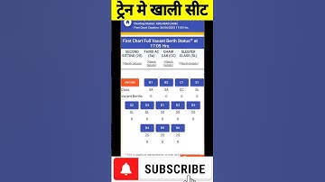 Train में खाली सीट कैसे पता करे#shorts #ytshorts #youtubeshorts #railsewa