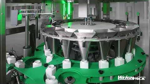 High Speed Rigid Container Weigh Filling System with PrimoCombi & Spindexer HS