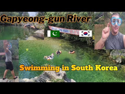 [4K] Pakistani Guy Swimming in South Korea 🇰🇷| Gapyeong-gun, Gyeonggi-do, Korea.