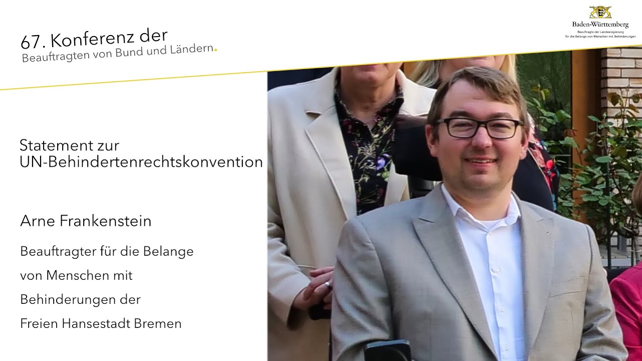 Arne Frankenstein, Landes-Beauftragter der freien Hansestadt Bremen, über die UN-BRK