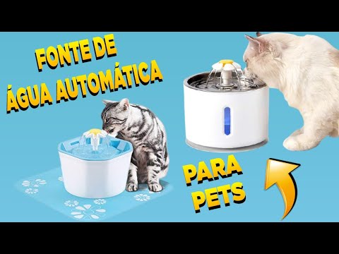 Fonte de Água Automática para Gatos