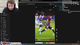 Adin Ross reacts to Lionel Messi