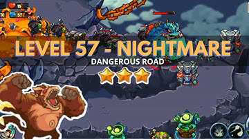 King of Defense: Level 57 NIGHTMARE / DANGEROUS ROAD / with basic heroes