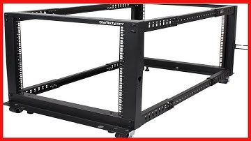 StarTech.com 12U 19" Open Frame Server Rack - 4 Post Adjustable Depth 22-40" Mobile - Free Standing