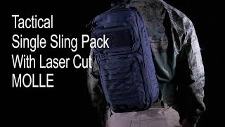 Tactical Single Sling Pack With Laser Cut MOLLE Rothco Product Breakdown