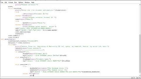 python student performance management system using sqlite3