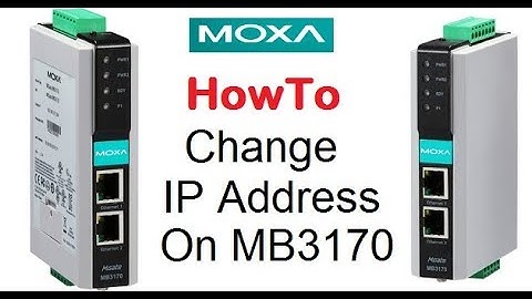 Moxa MB3170 - HowTo Change IP Address